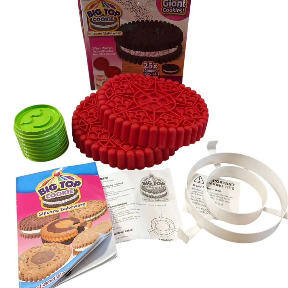 Kids Cooking Fun:Pampered Chef Emoji Cookie Cutters & Big Top Giant Cookies